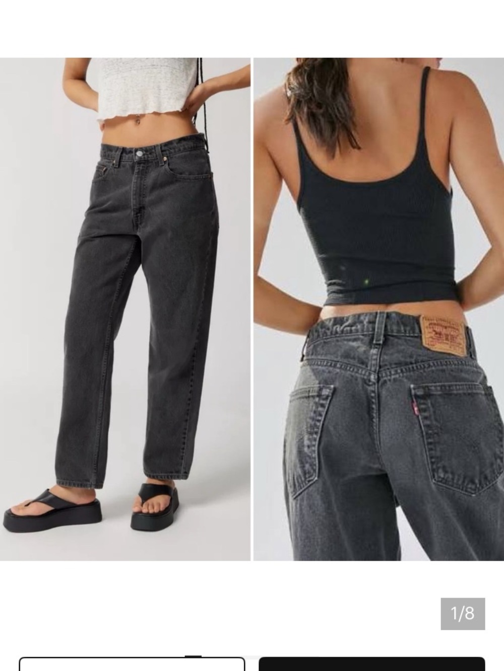 Mango Black Straight Leg High-Rise Jeans